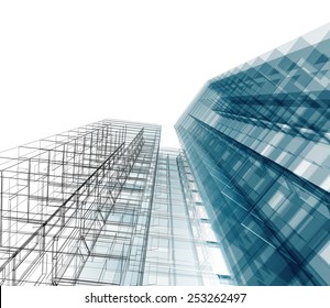 Modern Building. Architecture Design And Model My Own