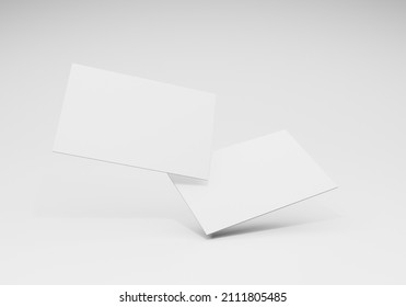 Modern business card mockup template with clipping path. Mock-up design for presentation branding, corporate identity, advertising, personal, stationery, graphic designers presentations. 3d Rendering