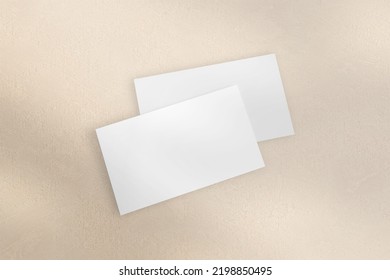 Modern Business Card Mockup Template With Clipping Path. Mock-up Design For Presentation Branding, Corporate Identity, Advertising, Personal, Stationery, Graphic Designers Presentations. 3d Rendering.