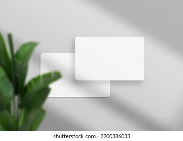 Modern Business Card Mockup Template With Clipping Path. Mock-up Design For Presentation Branding, Corporate Identity, Advertising, Personal, Stationery, Graphic Designers Presentations. 3d Rendering.