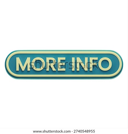 Modern button with more info text for websites and applications