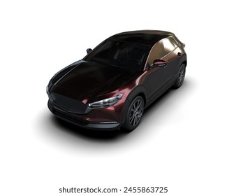 Modern car isolated on background. 3d rendering - illustration