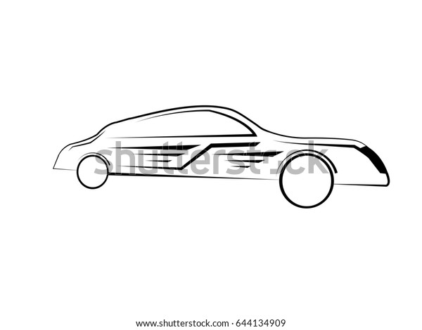 Modern car silhouette.Car\
Logo Black.