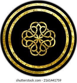 modern carpet design celtic symbols pattern circel line frame gold pattern decorative rug black gold colors carpet texture 