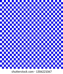 Modern Checkered Pattern Blue And White Texture Chess Print