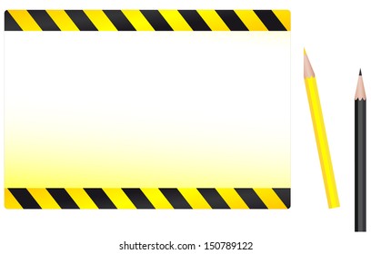 modern construction background with yellow and black pencil - Powered by Shutterstock