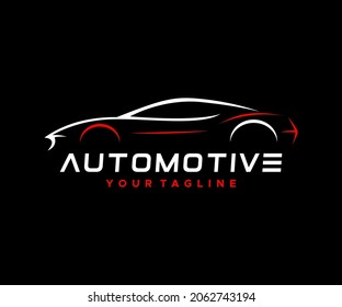 Modern Cool Sports Car Silhouette Stock Illustration 2062743194 ...