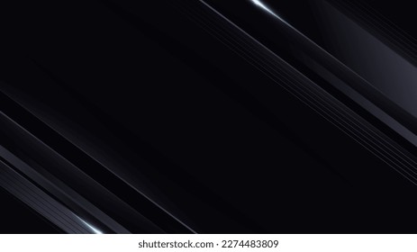 Modern Dark Black Slant Lines Luxury Background. Premium Award Background. Modern Abstract Design Template. - Powered by Shutterstock