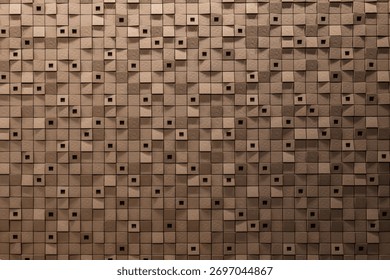 Modern Decorative Wall with Geometric Pattern and 3D Texture
