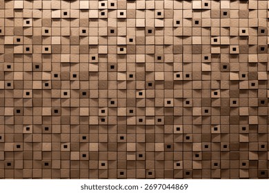 Modern Decorative Wall with Geometric Pattern and 3D Texture
