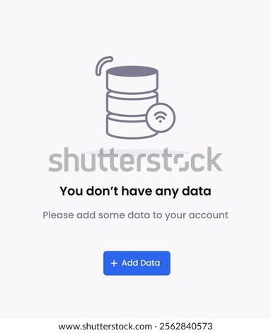 Modern design concept of no data found 