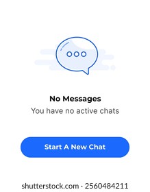 Modern design concept of no message found
