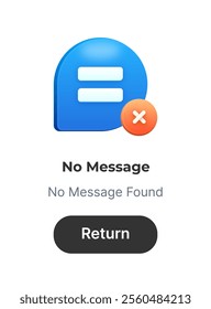 Modern design concept of no message found