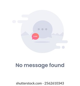 Modern design concept of no message found