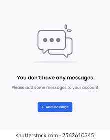 Modern design concept of no message found