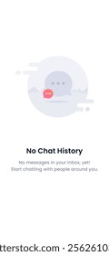 Modern design concept of no message found