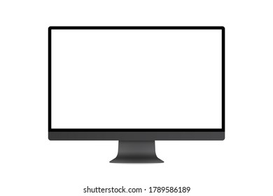 Computer Monitor Imac Screen Mockup Perspective Stock Vector (Royalty ...