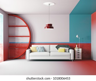 modern design room style  3d rendering