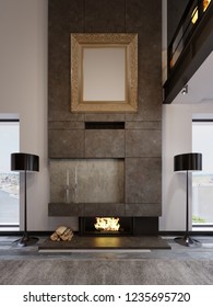 Concrete Fireplace Images Stock Photos Vectors Shutterstock