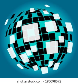 Modern Disco Ball Background Meaning Nightlife Or Discos