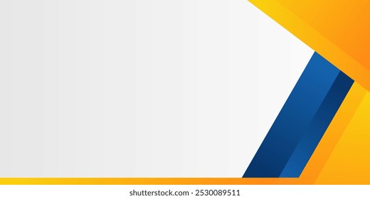 Modern and dynamic abstract background featuring bold, geometric shapes in shades of blue and orange against a neutral white background. Template background for banner, brochure, presentation - Powered by Shutterstock