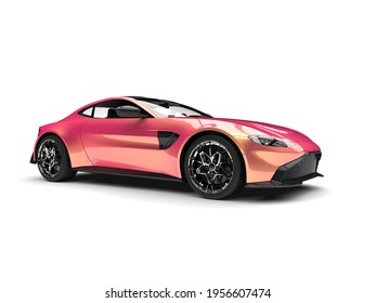 Modern Electric Sports Car In Two Tone Pearlescent Paint - 3D Illustration