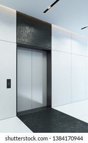 Modern Elevator Closed Doors Office Lobby Stock Illustration 1384170944 ...