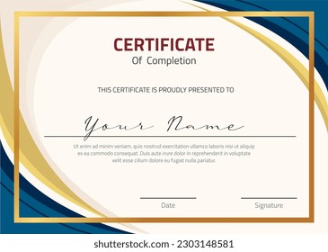 Modern employee of the month certificate - Powered by Shutterstock