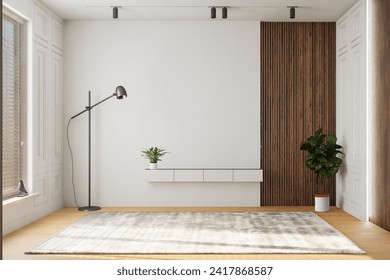 modern empty interior. 3d render, mock up for furniture placement