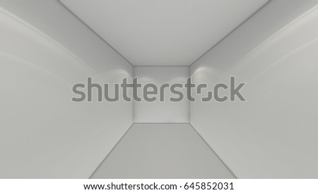 Modern Empty Room, 3d render interior design, mock up illustration