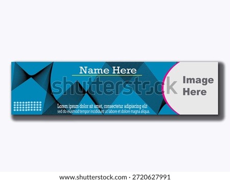 Modern and eye-catching layout with customizable name and image placeholder, perfect for freelancers, designers, digital marketers, and corporate social media 