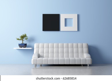 Modern Feng Shui Interior With Sofa