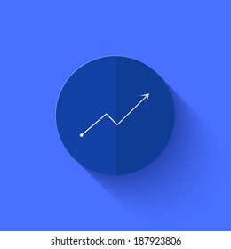  modern flat blue circle icon.