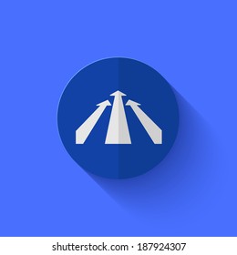  modern flat blue circle icon