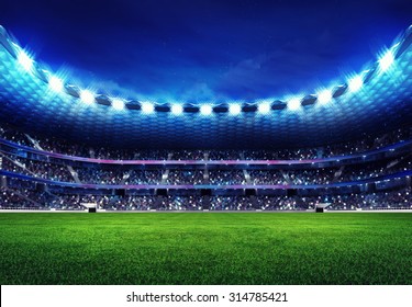 modern football stadium with fans in the stands sport illustration background
