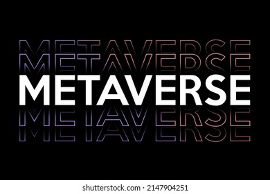 Modern futuristic metaverse text design. Typography with white, purple and pink colors on black background.  - Powered by Shutterstock