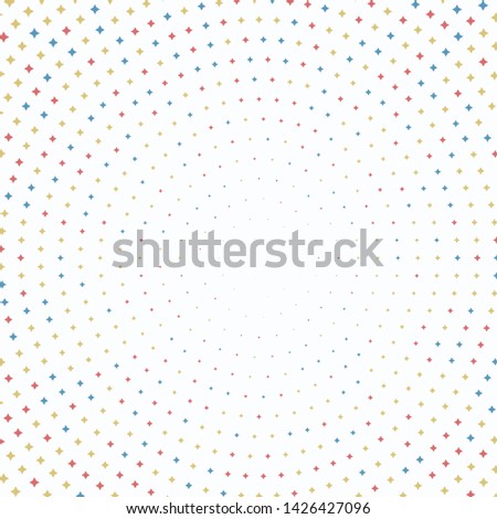 Modern geometric pattern. Modern ornament with colored stars. Geometric abstract pattern
