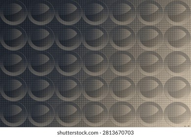 Modern geometric square tile background with carbon gradient and overlapping rings