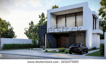 Modern house façade with elegance 2