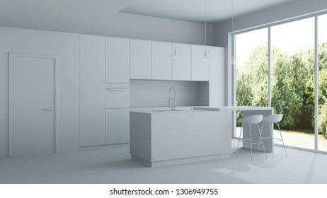 Modern House Interior Repairs Gray Interior Stock Illustration 1306949758