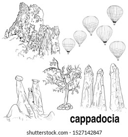 Kapadokya Peri Bacalari Stok Illustrasyonlar Gorseller Ve