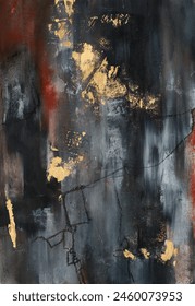 Modern impressionism technique. Wall poster print template. Abstract painting art. Hand drawn by dry brush of paint background texture. Oil painting style. Artistic pattern for web or graphic design