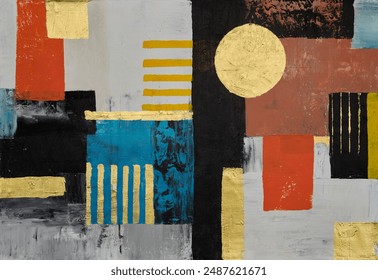 Modern impressionism technique. Wall poster print template. Abstract painting art. Hand drawn by dry brush of paint background texture. Oil painting style. Artistic pattern for web or graphic design.