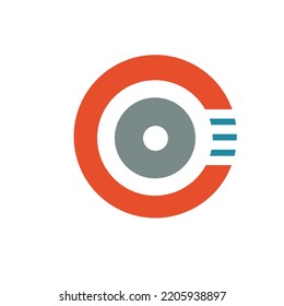 modern initial co logo template