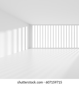 Modern Interior Background White Empty Room Stock Illustration ...
