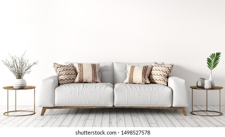 Modern Interior Design Living Room White Stock Illustration 1498527578 ...