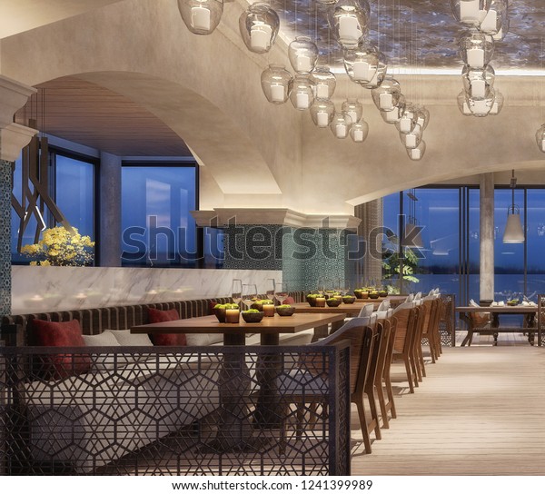 Modern Interior Design Restaurant Arabic Style