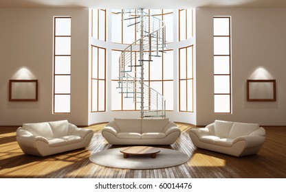 Modern Interior Of A Drawing Room