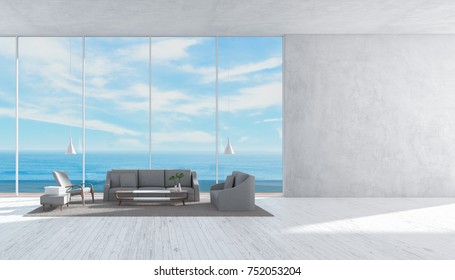 Modern Interior Living Room Wood Floor Stock Illustration 752053204 ...