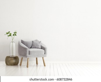 modern interior room with nice furniture. 3d illustration